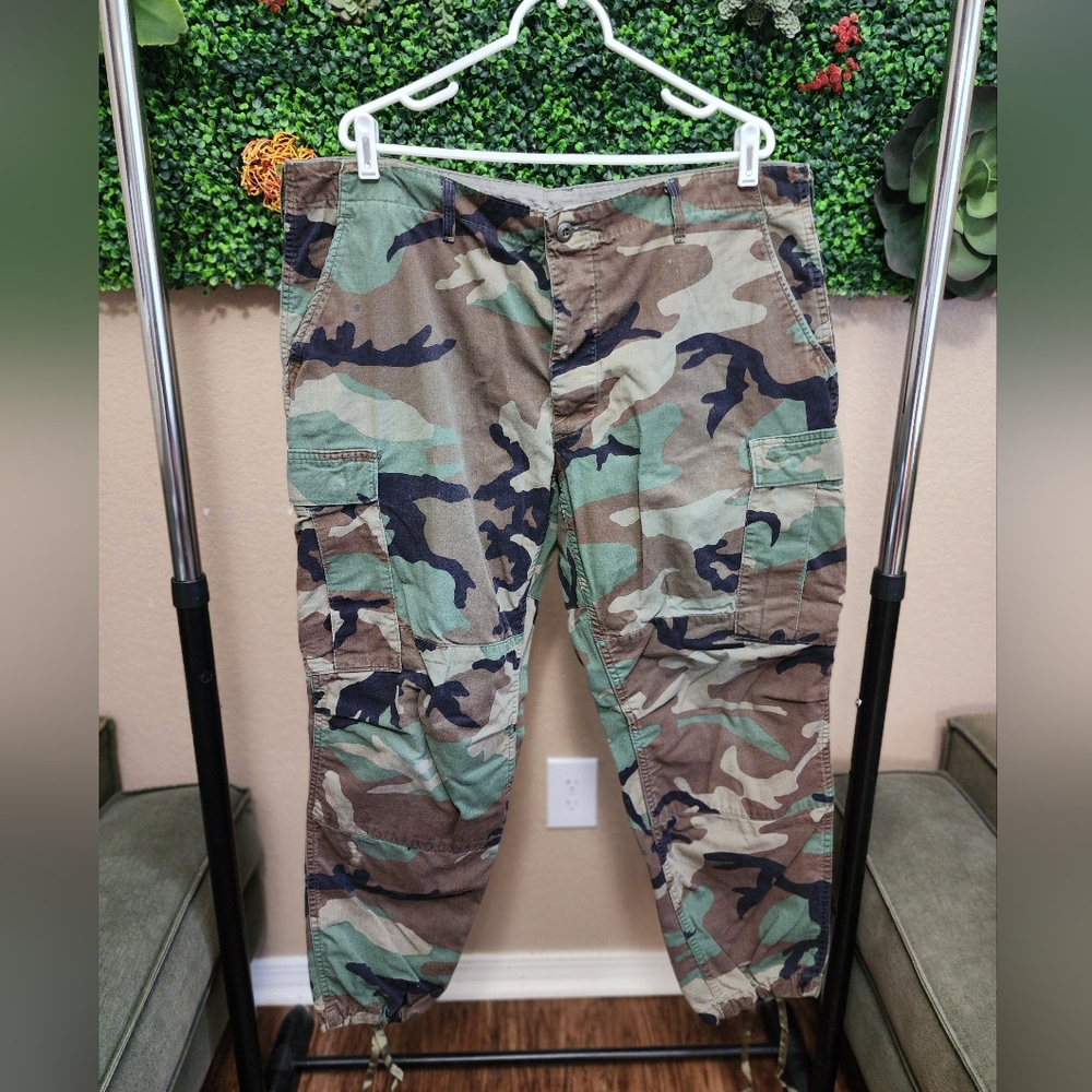 Authentic Army BDU Camouflage Cargo Pants